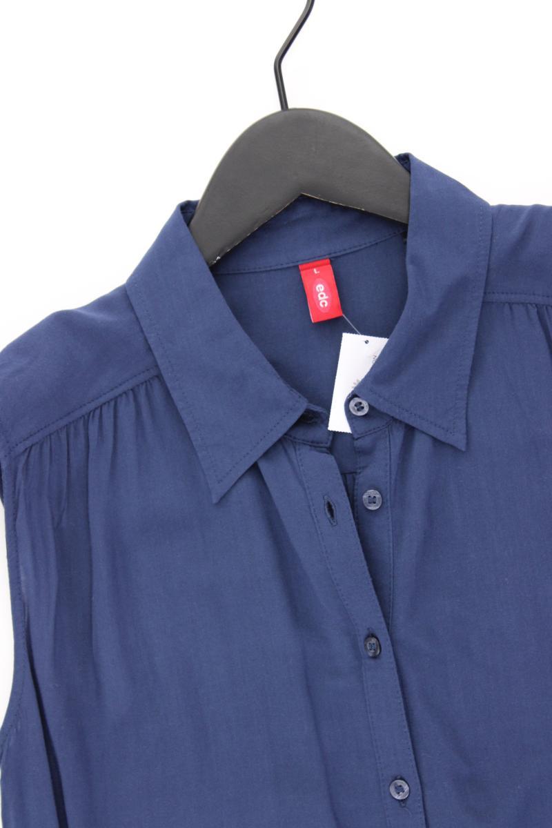 edc by Esprit Ärmellose Bluse Gr. L blau aus Viskose
