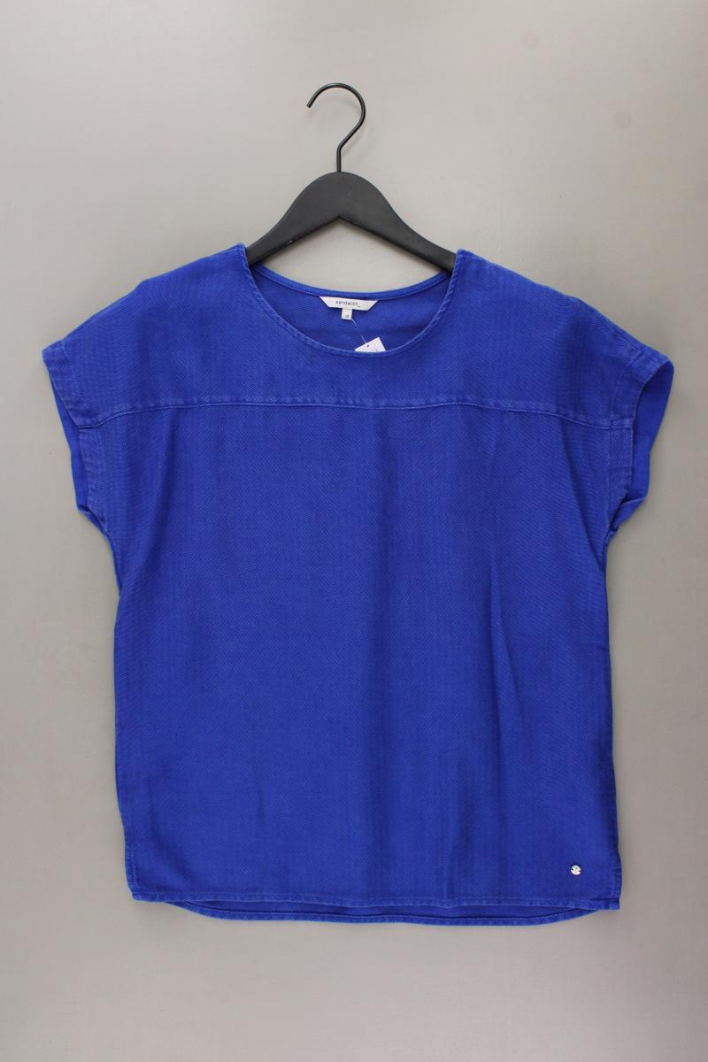 Sandwich_ Kurzarmbluse Gr. 34 blau aus Lyocell