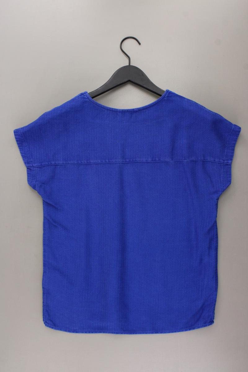 Sandwich_ Kurzarmbluse Gr. 34 blau aus Lyocell