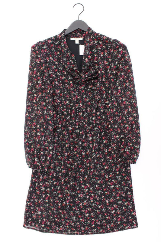 Esprit Chiffonkleid Gr. 36 mit Blumenmuster neuwertig Langarm schwarz