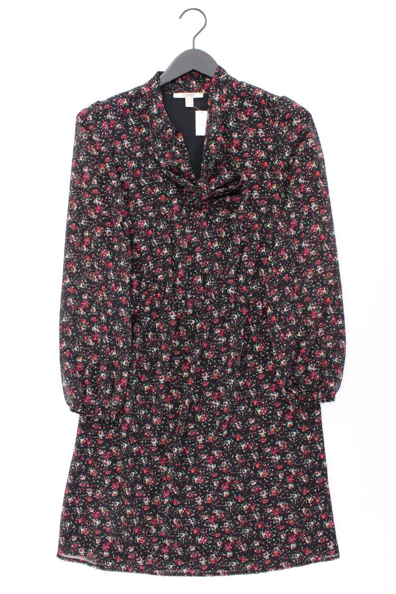 Esprit Chiffonkleid Gr. 36 mit Blumenmuster neuwertig Langarm schwarz
