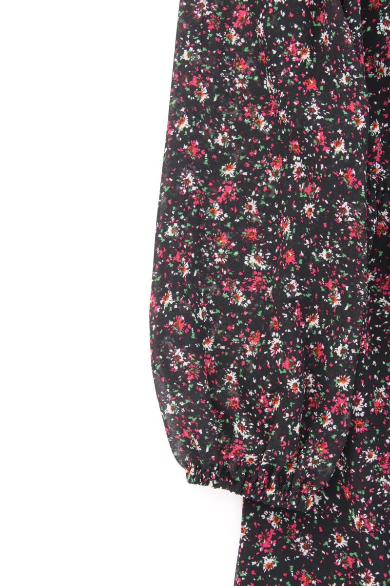 Esprit Chiffonkleid Gr. 36 mit Blumenmuster neuwertig Langarm schwarz