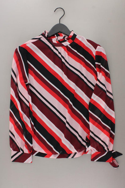 s.Oliver Chiffonbluse Gr. 38 gestreift Langarm mehrfarbig aus Polyester