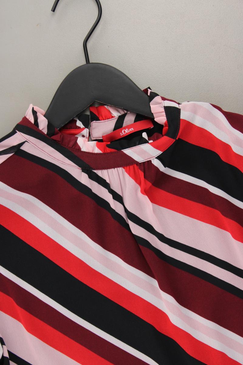 s.Oliver Chiffonbluse Gr. 38 gestreift Langarm mehrfarbig aus Polyester