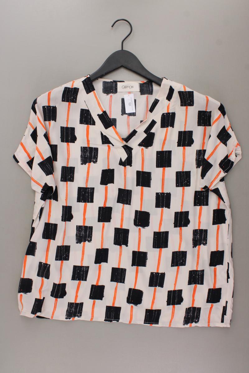 Cartoon Kurzarmbluse Gr. 38 geometrisches Muster creme aus Viskose