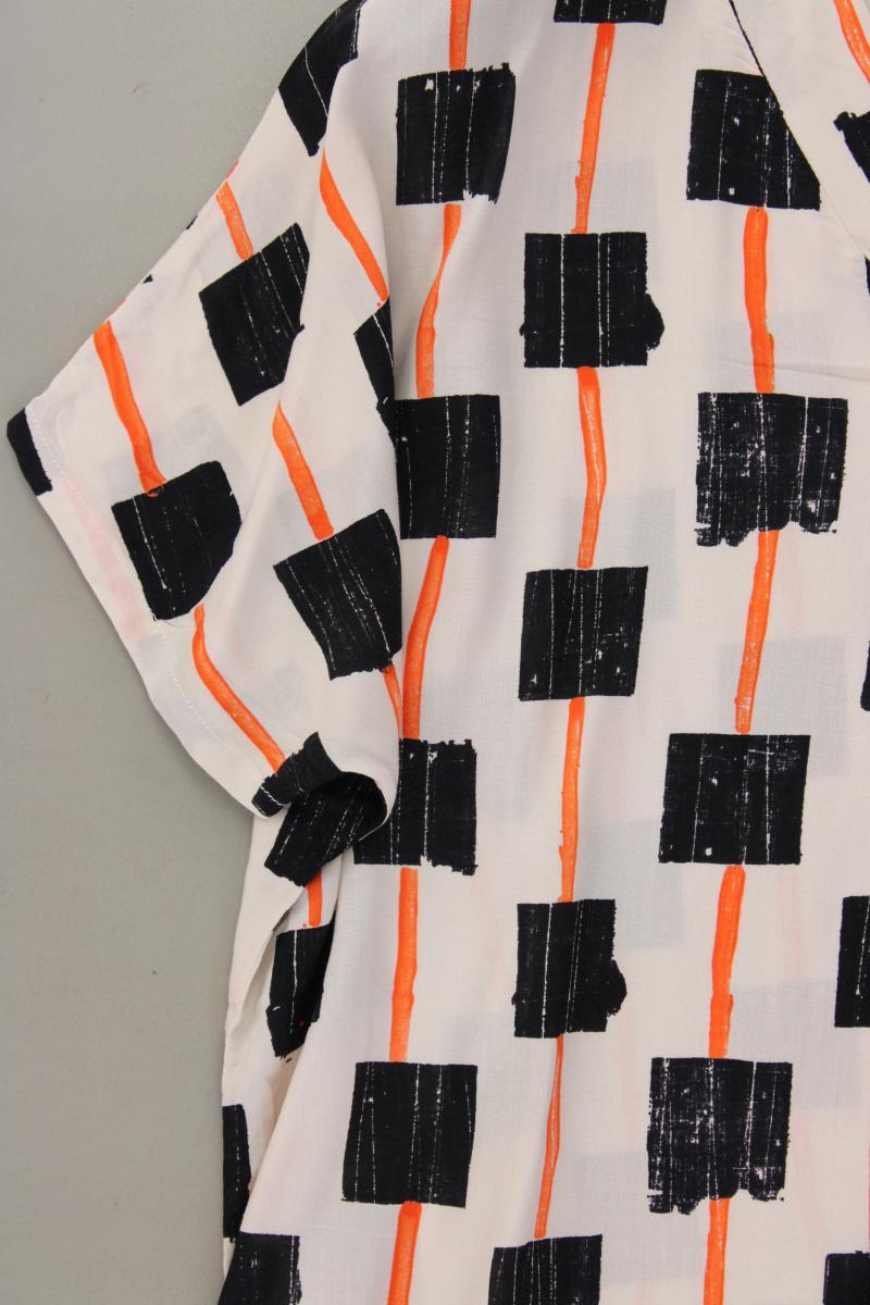 Cartoon Kurzarmbluse Gr. 38 geometrisches Muster creme aus Viskose