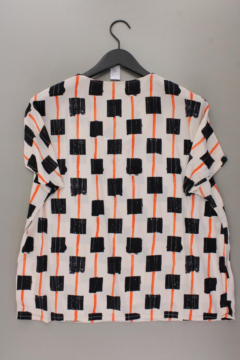 Cartoon Kurzarmbluse Gr. 38 geometrisches Muster creme aus Viskose