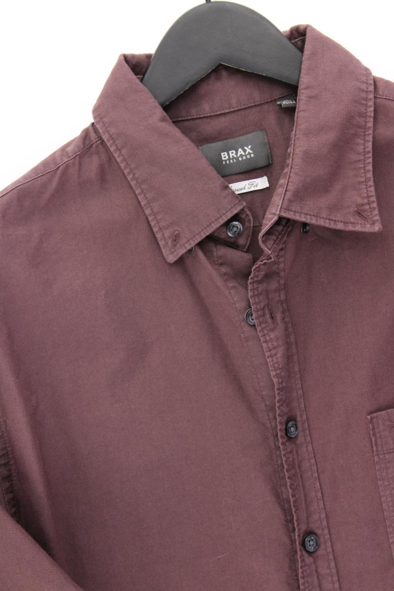 Brax Langarmhemd für Herren Gr. Hemdgröße 43/44 lila aus Baumwolle