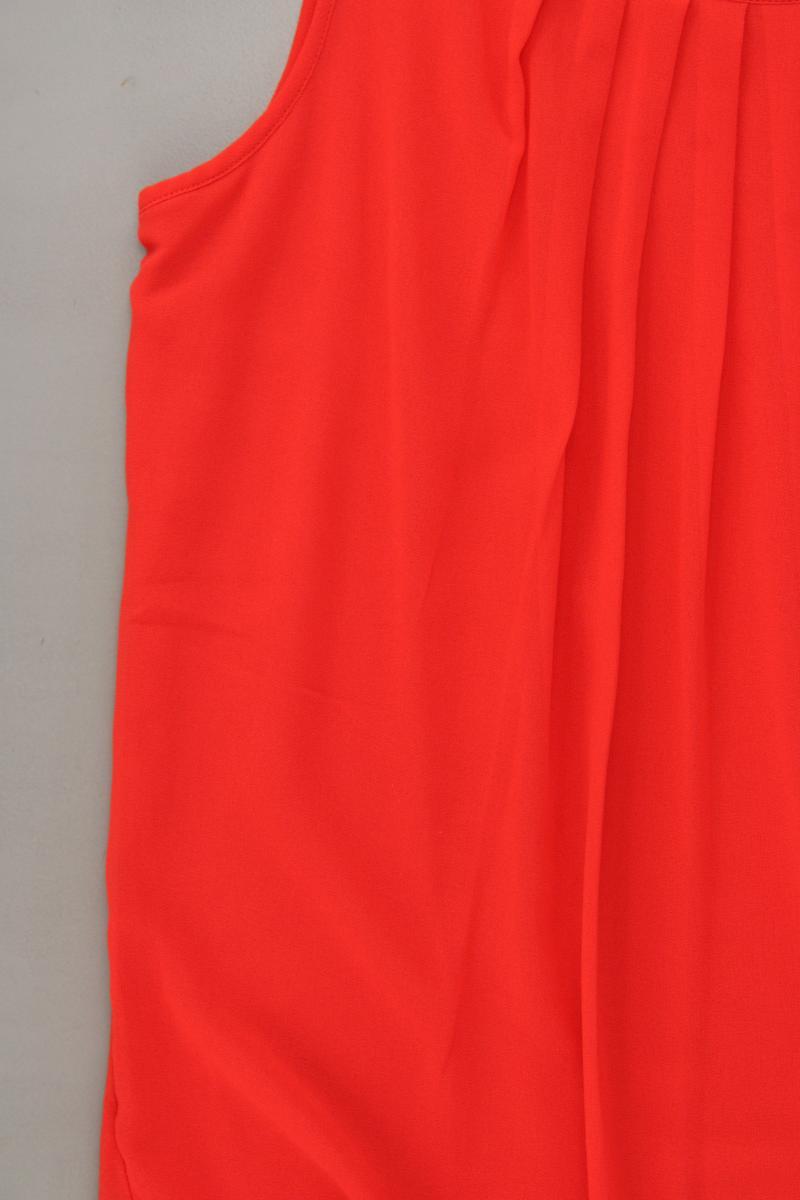 Zero Chiffonbluse Gr. 38 Ärmellos rot aus Viskose