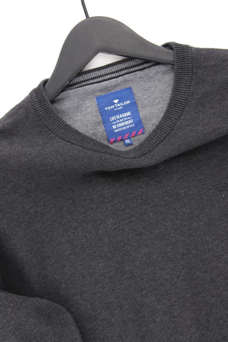 Tom Tailor Feinstrickpullover für Herren Gr. XL grau aus Baumwolle