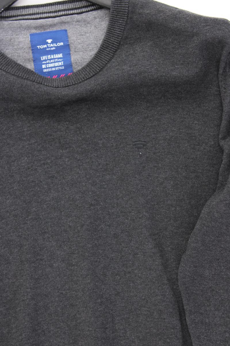 Tom Tailor Feinstrickpullover für Herren Gr. XL grau aus Baumwolle