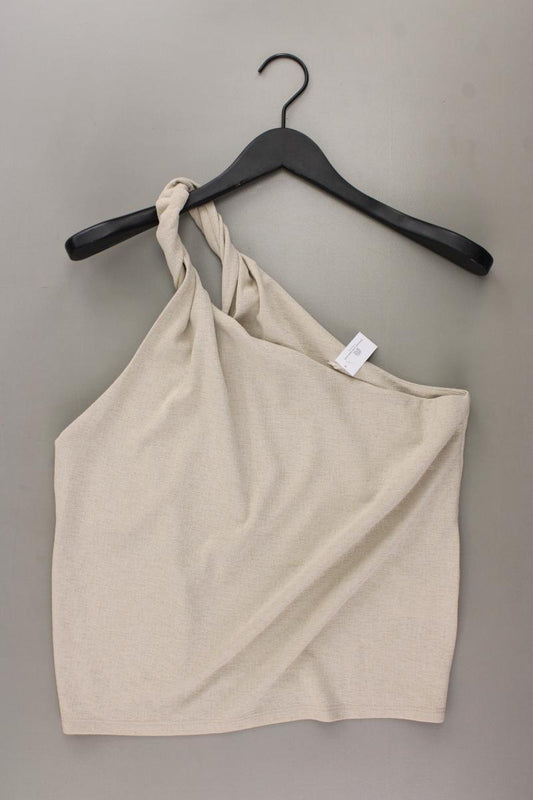 H&M One Shoulder Top Gr. M creme aus Polyester