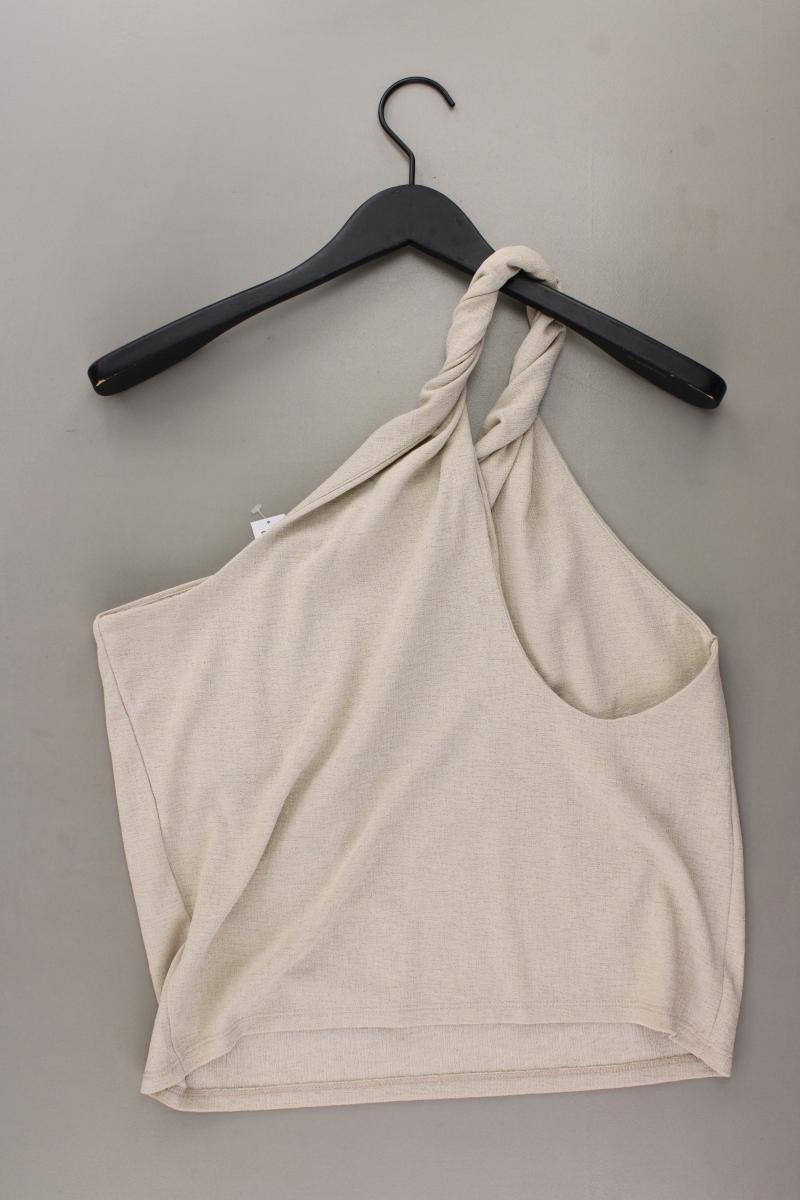 H&M One Shoulder Top Gr. M creme aus Polyester