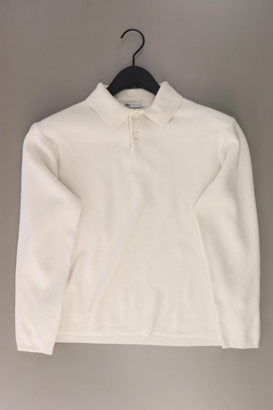 Zara Feinstrickpullover für Herren Gr. S creme aus Viskose