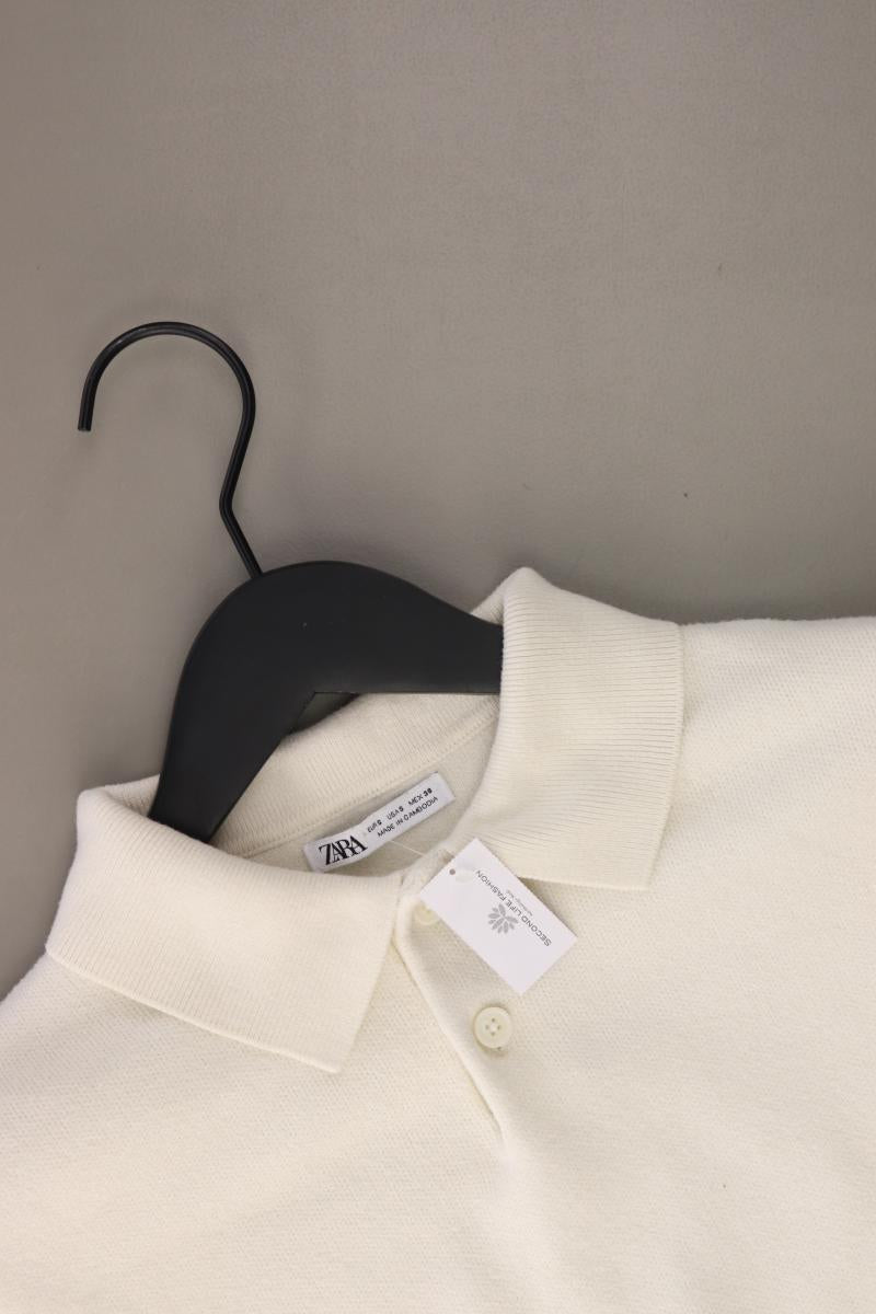 Zara Feinstrickpullover für Herren Gr. S creme aus Viskose