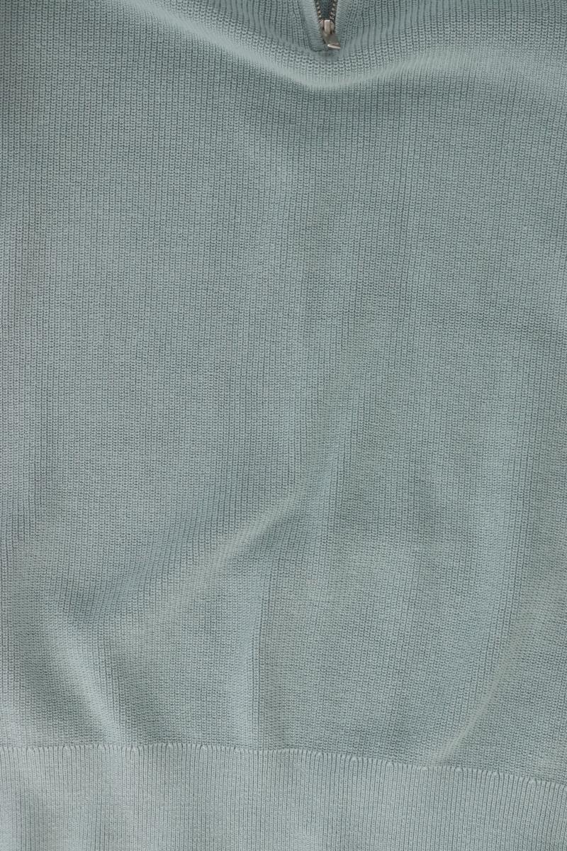 Zara Strickshirt für Herren Gr. M Kurzarm blau aus Baumwolle