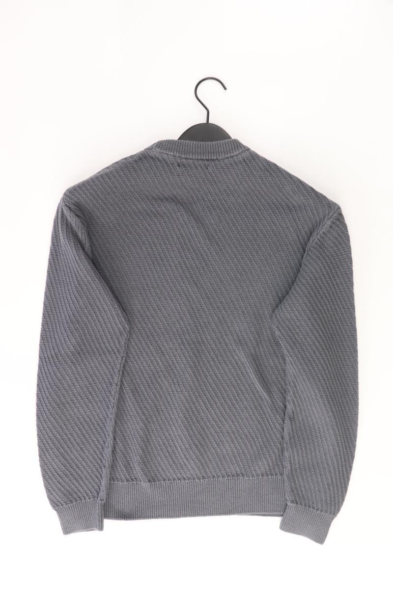 Zara Feinstrickpullover für Herren Gr. S grau aus Baumwolle