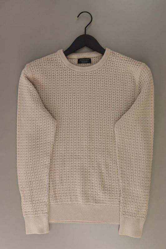 Zara Feinstrickpullover für Herren Gr. L braun aus Baumwolle