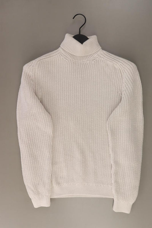 Zara Rollkragenpullover für Herren Gr. S creme aus Baumwolle