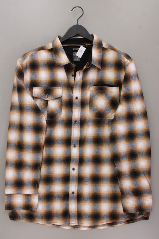 Langarmhemd für Herren Gr. XXXL braun aus Baumwolle