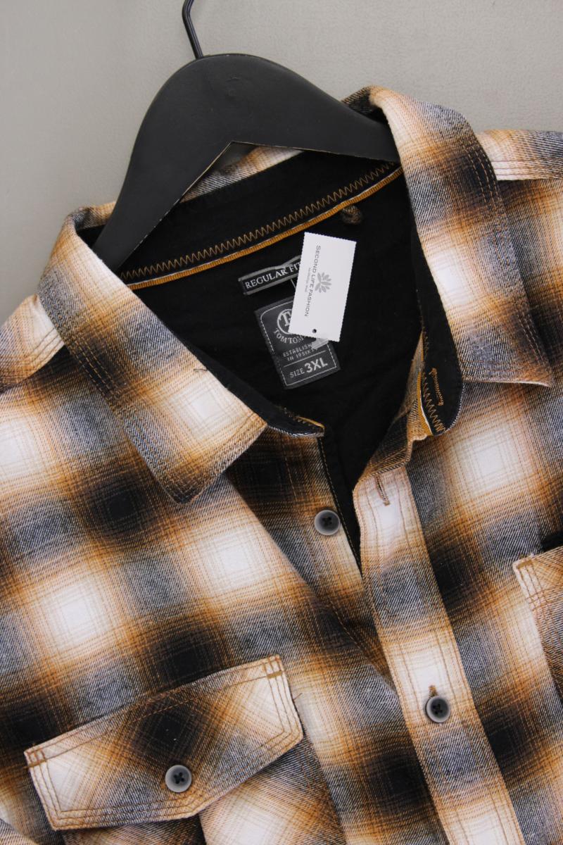 Langarmhemd für Herren Gr. XXXL braun aus Baumwolle