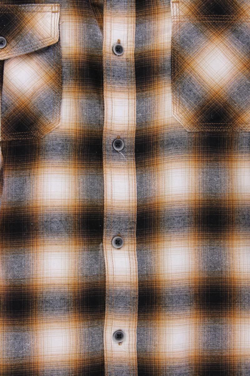 Langarmhemd für Herren Gr. XXXL braun aus Baumwolle