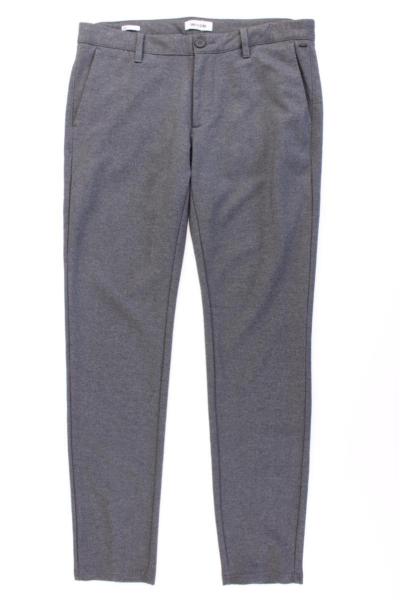 ONLY & SONS Stoffhose für Herren Gr. W33/L34 grau aus Viskose