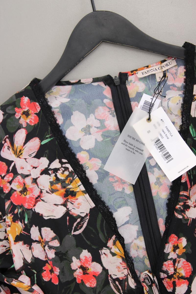 Farina Opoku Langarmkleid Gr. S mit Blumenmuster neu mit Etikett mehrfarbig