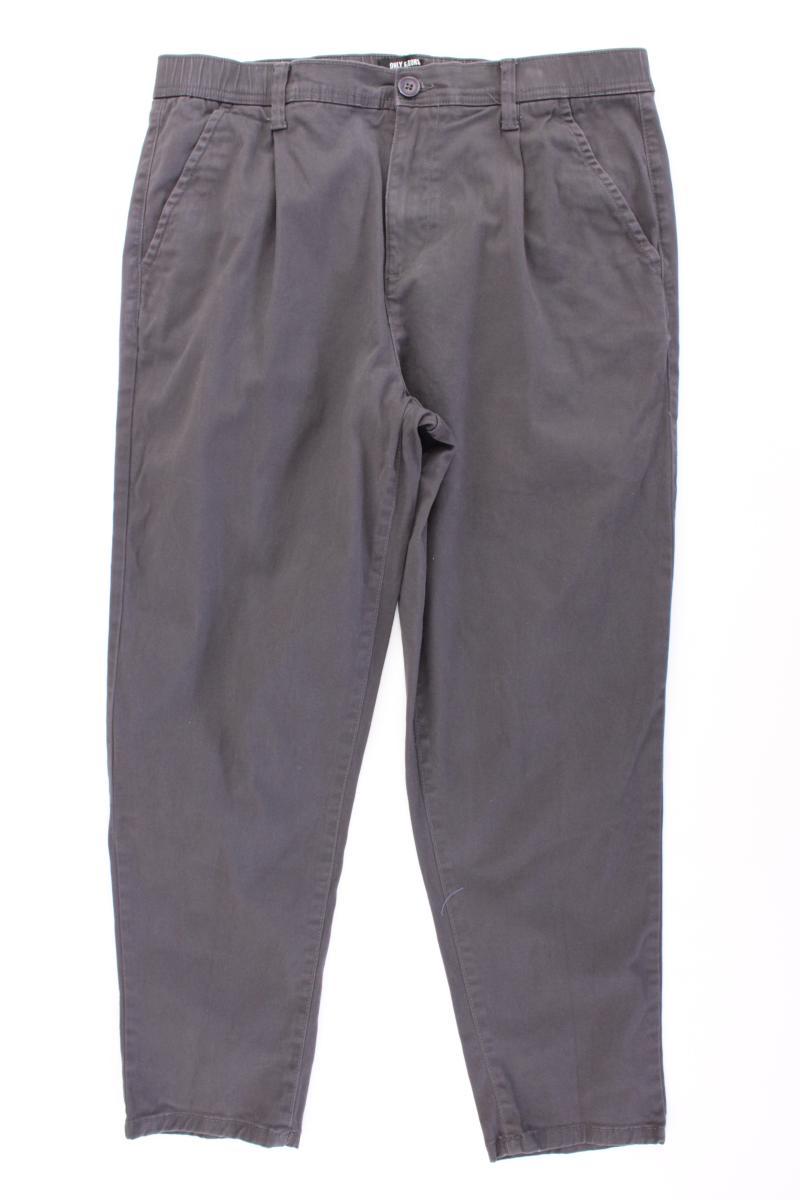 ONLY & SONS Chinohose für Herren Gr. W36/L34 grau aus Baumwolle
