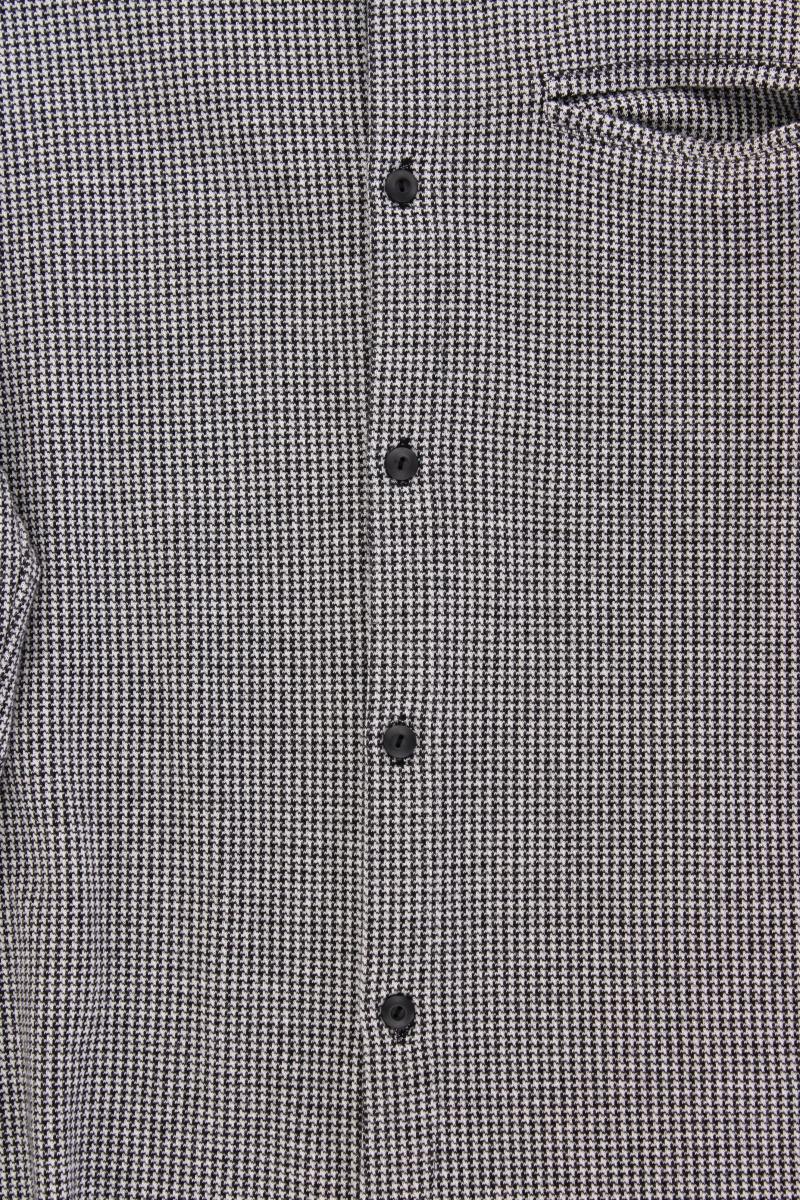 WE Fashion Langarmhemd für Herren Gr. XL hahnentritt grau aus Baumwolle