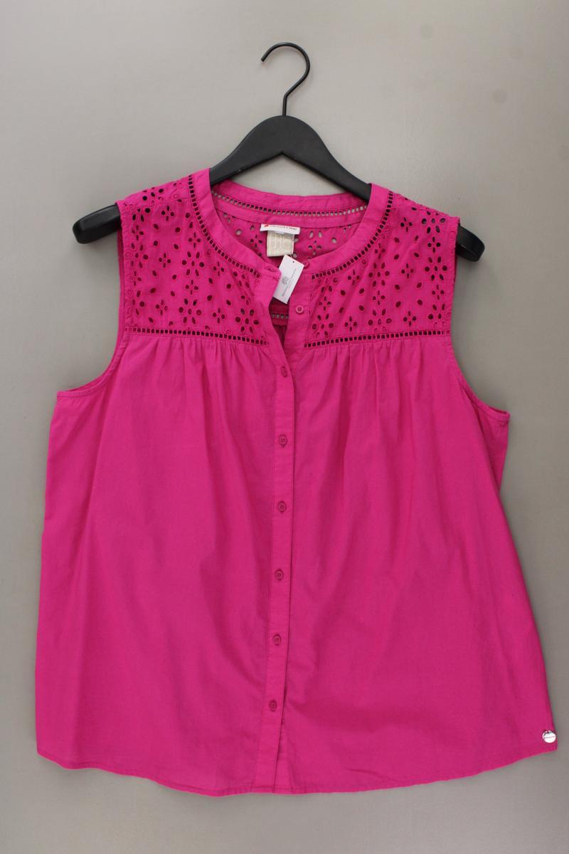 Street One Ärmellose Bluse Gr. 42 neuwertig pink aus Baumwolle