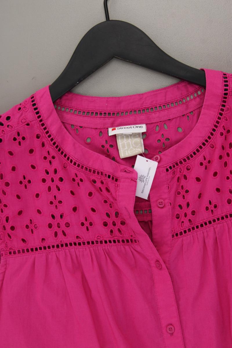 Street One Ärmellose Bluse Gr. 42 neuwertig pink aus Baumwolle