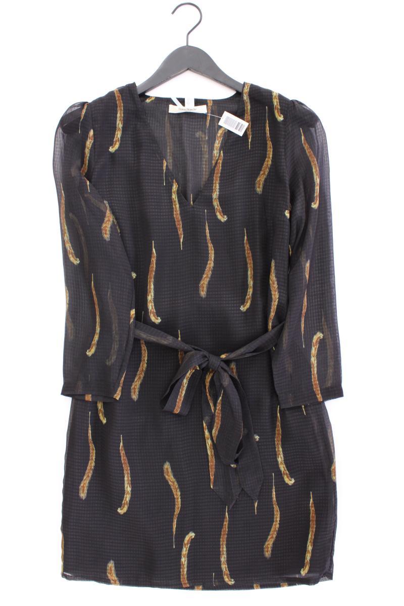 Dame Blanche Langarmkleid Gr. 38 mit Gürtel schwarz aus Polyester