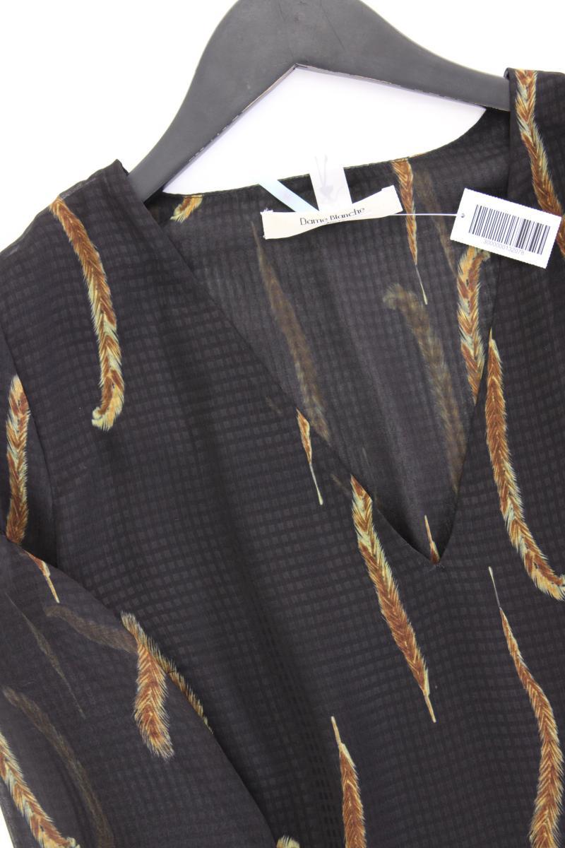 Dame Blanche Langarmkleid Gr. 38 mit Gürtel schwarz aus Polyester
