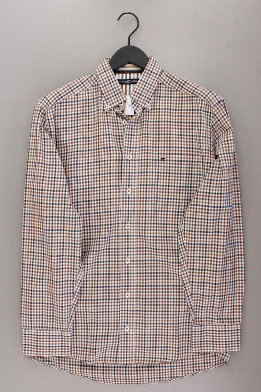 Casa Moda Karohemd für Herren Gr. Hemdgröße 39/40 kariert Langarm braun