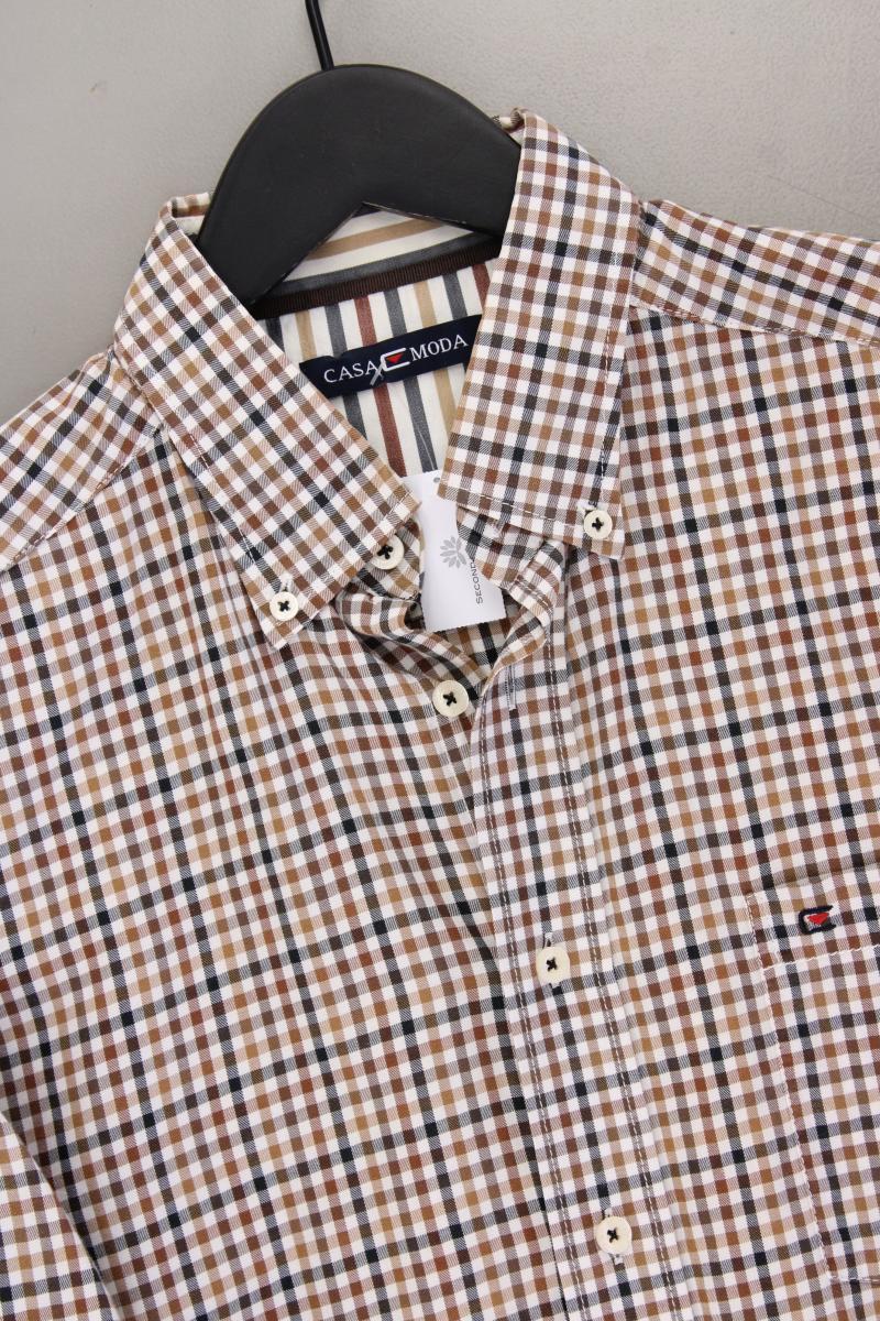Casa Moda Karohemd für Herren Gr. Hemdgröße 39/40 kariert Langarm braun
