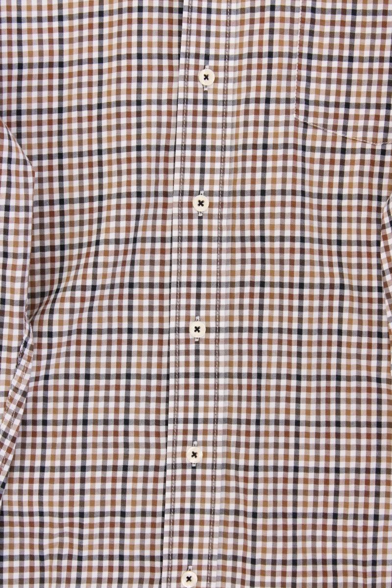 Casa Moda Karohemd für Herren Gr. Hemdgröße 39/40 kariert Langarm braun