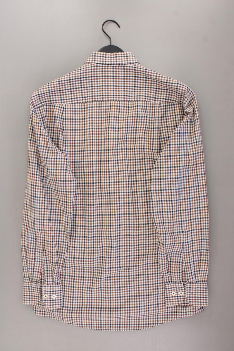 Casa Moda Karohemd für Herren Gr. Hemdgröße 39/40 kariert Langarm braun