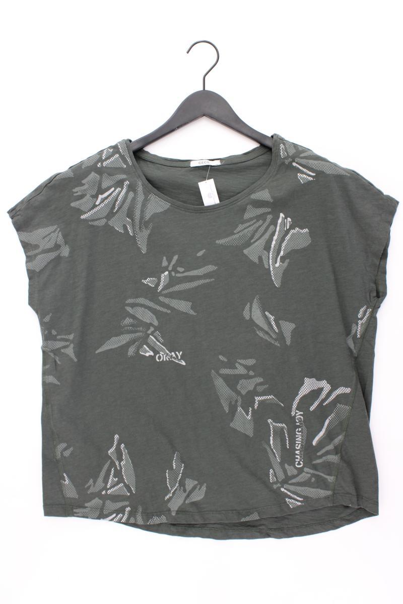 Cecil T-Shirt Gr. XL Kurzarm olivgrün