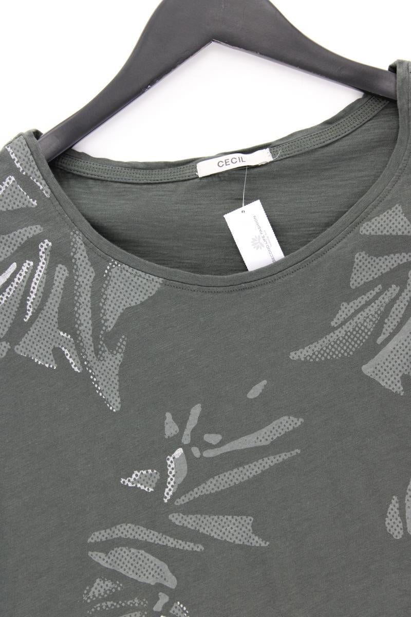 Cecil T-Shirt Gr. XL Kurzarm olivgrün
