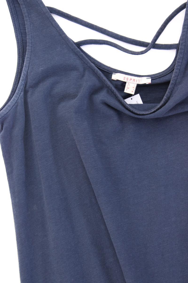 Esprit Trägerkleid Gr. L blau aus Baumwolle