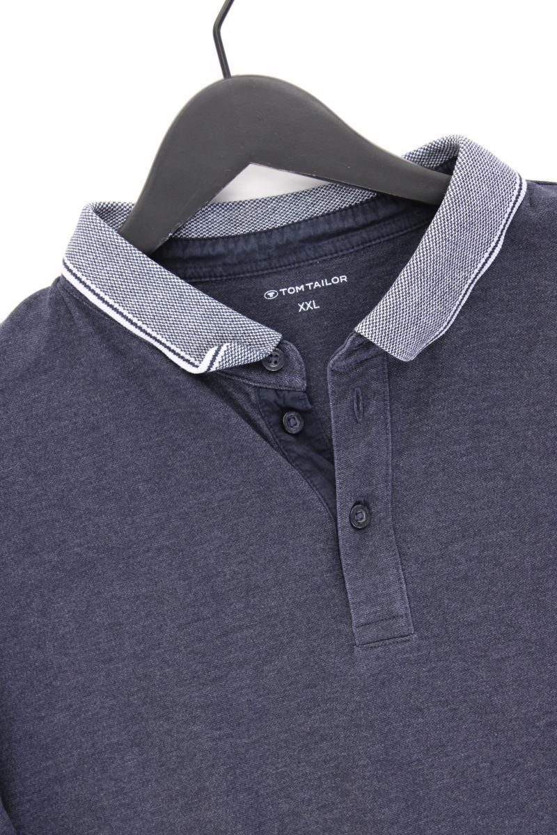 Tom Tailor Poloshirt für Herren Gr. XXL Kurzarm blau aus Baumwolle