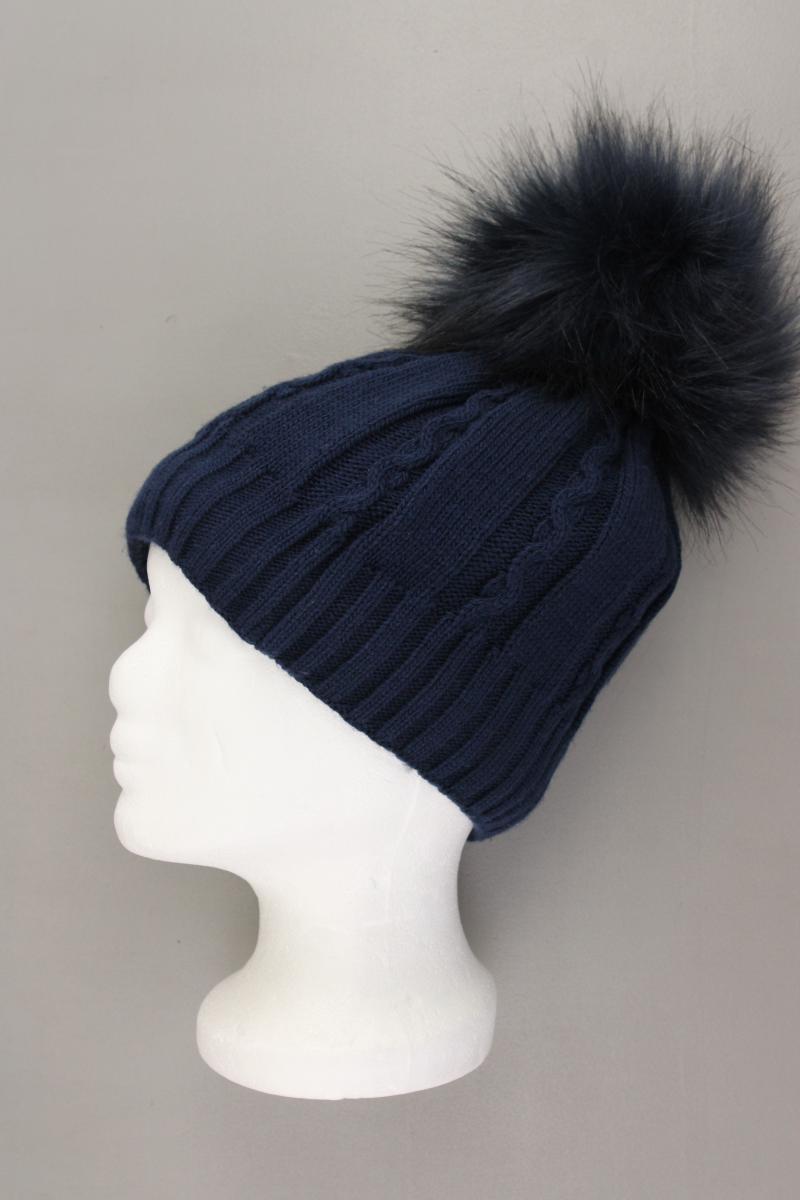 Achti Mütze mit Wolle neuwertig blau aus Polyacryl