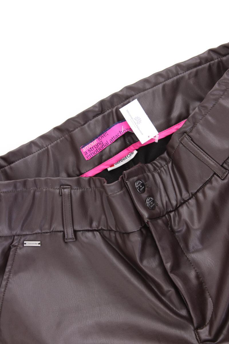 Street One Kunstlederhose Gr. 46 braun