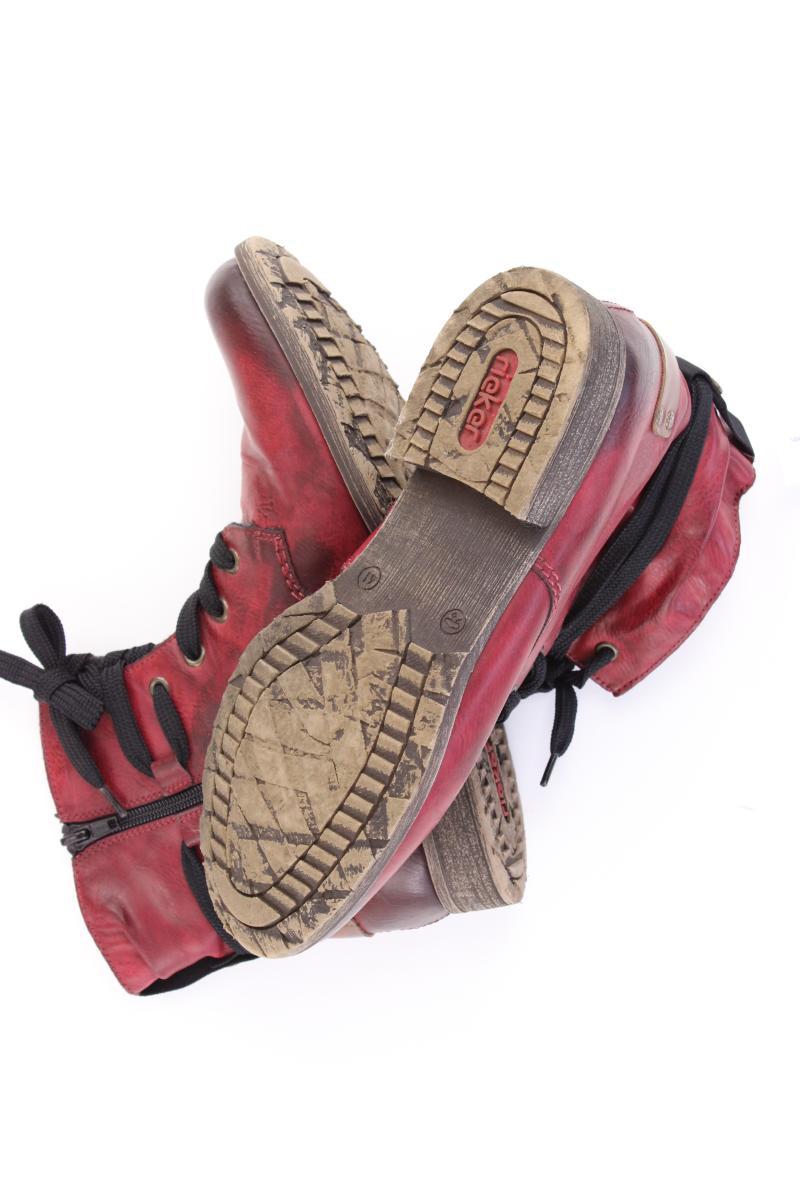 Rieker Stiefeletten Gr. 41 neuwertig rot aus Kunstleder