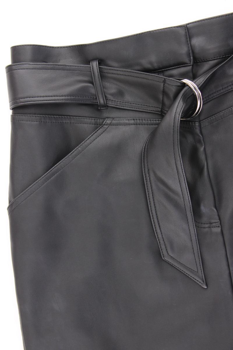 H&M Kunstlederrock Gr. 42 schwarz aus Polyester