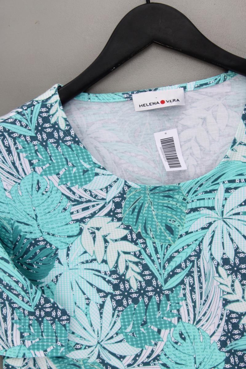 Helena Vera Kurzarmkleid Gr. 40 mit Blumenmuster türkis aus Polyester