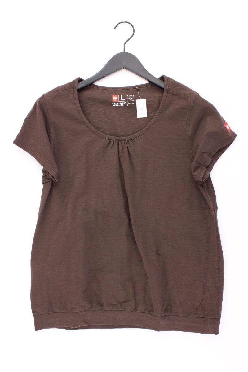 Engelbert + Strauss T-Shirt Gr. L neuwertig Kurzarm braun aus Baumwolle