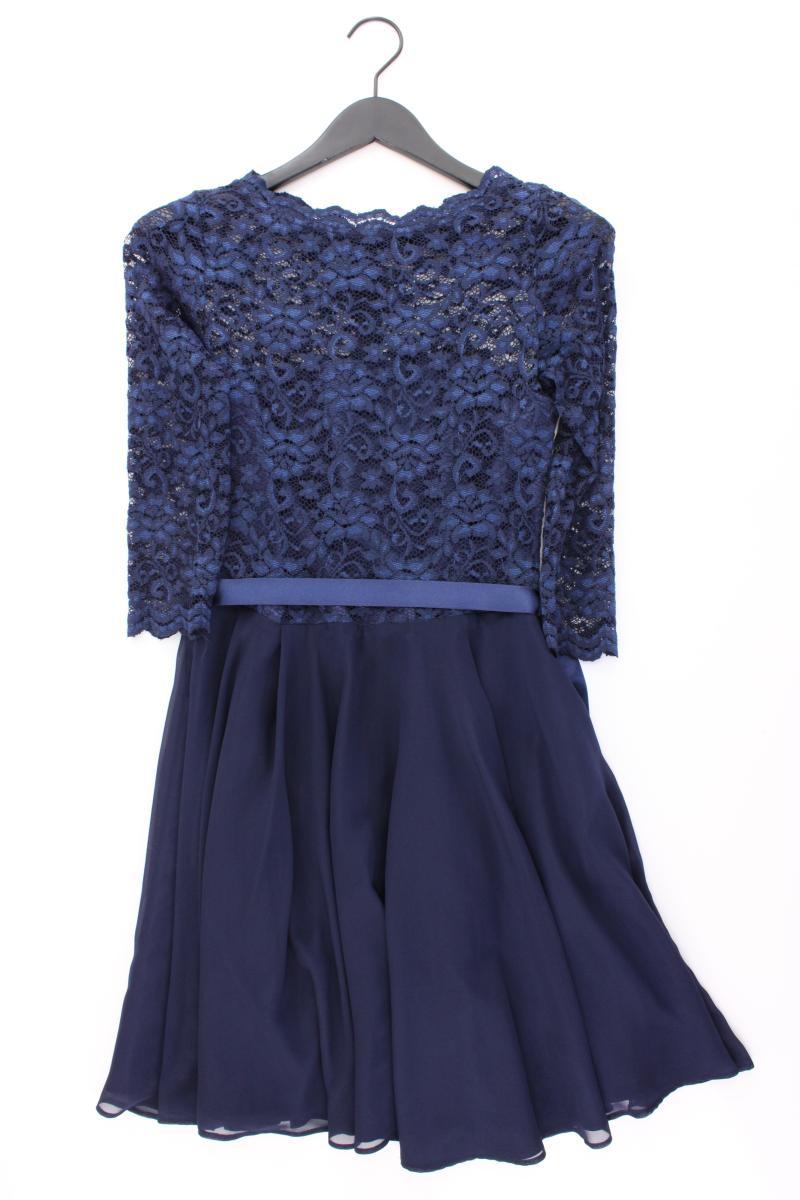 Swing Abendkleid Gr. 38 neuwertig 3/4 Ärmel blau aus Polyester