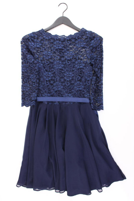 Swing Abendkleid Gr. 38 neuwertig 3/4 Ärmel blau aus Polyester